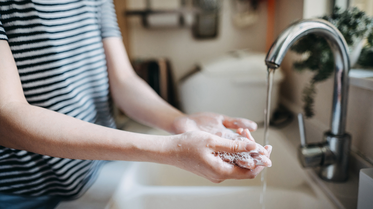 Washing hands