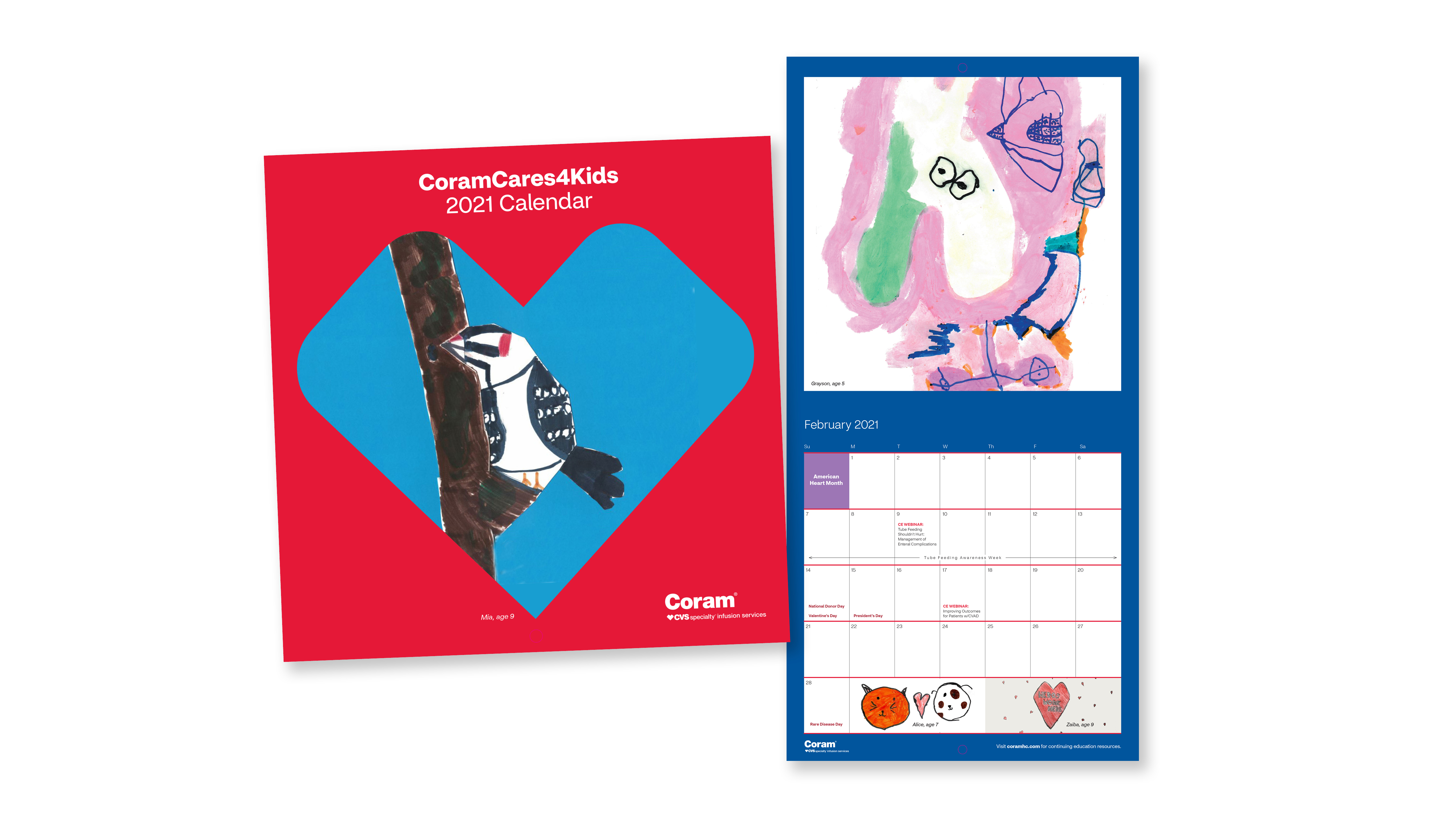 2021 Coram kid calendar